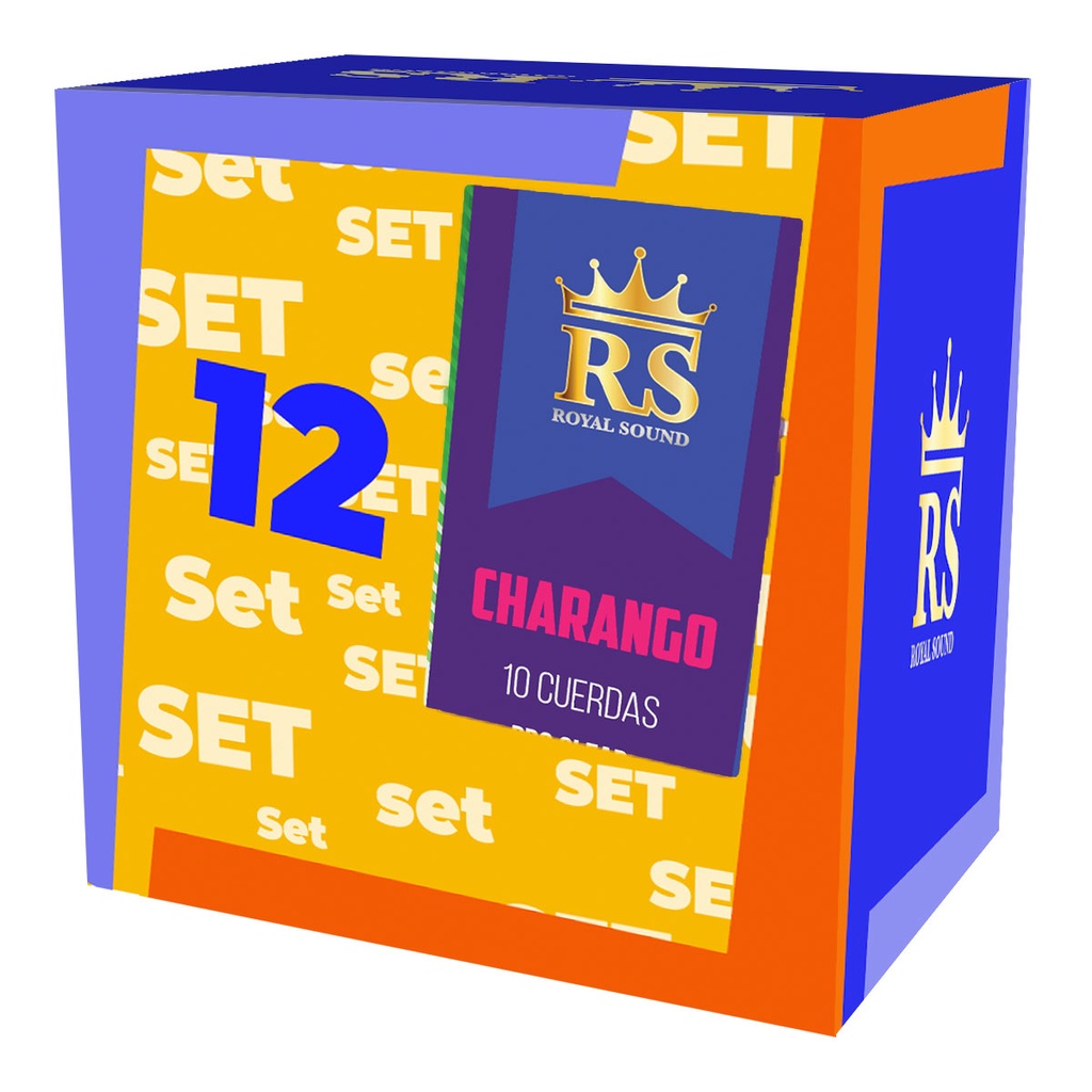 Set 12-Charango-RS Royal Sound-TN-Clear Nylon