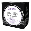 Set 12-Clasica-Titanium Nylon-Silver Plated-High Tension