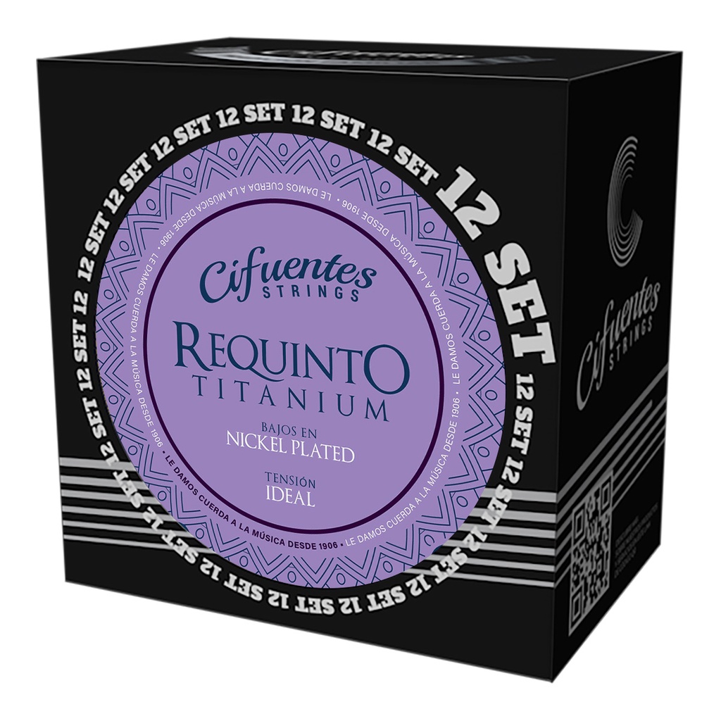 [AC4-NP-RQN-TI-S12-CS] Set 12-Requinto-AC4-TI-Nickel Plated