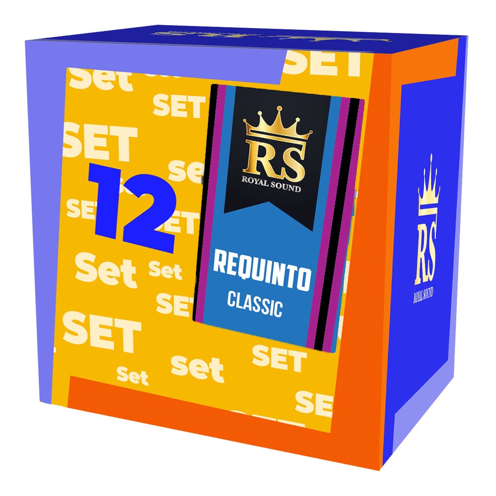 [RQN1-NP-RQN-TM-S12-RS] Set 12-Requinto-RS Royal Sound-Nickel Plated