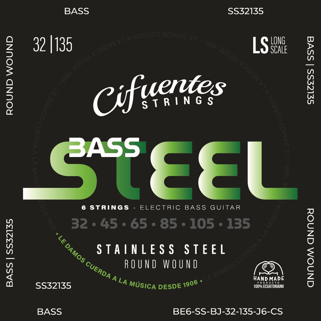 [BE6-SS-BJ-32-135-J6-CS] Juego-Bajo Electrico-BE6-32-135-Steel