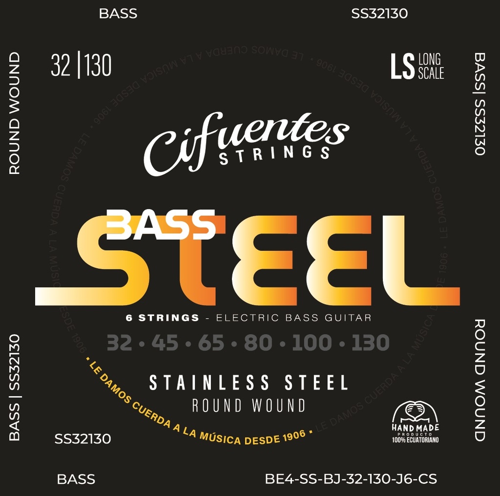 Juego-Bajo Electrico-BE4-32-130-Steel