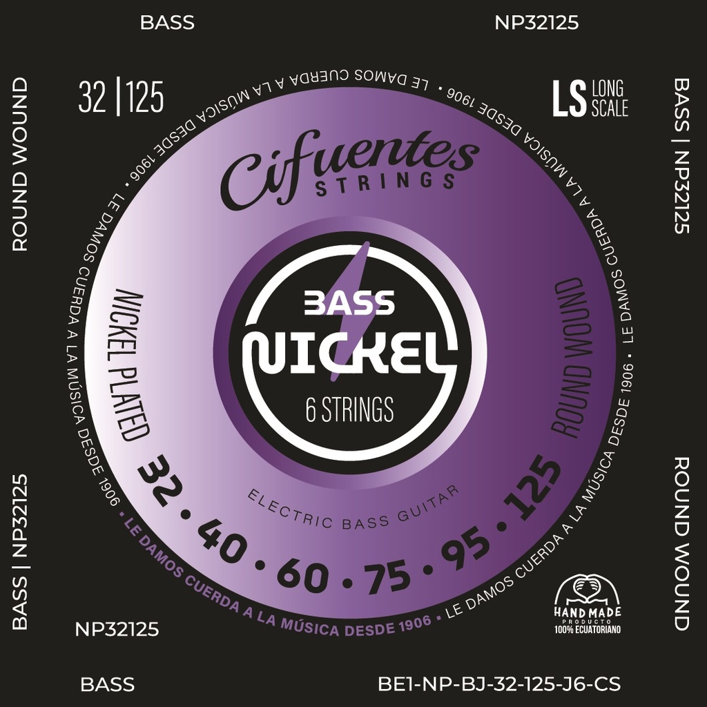 [BE1-NP-BJ-32-125-J6-CS] Juego-Bajo Electrico-BE1-32-125-Nickel Plated