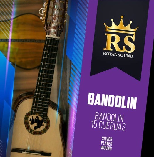 [BND1-SP-FLK-9-30-J15-RS] Juego-Bandolin-Ecuatoriano-09-30-Silver Plated-15 Cuerdas