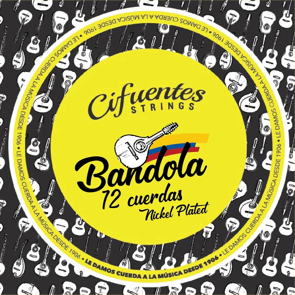 Juego-Nueva Bandola-Nickel Plated-08-45-Nylon