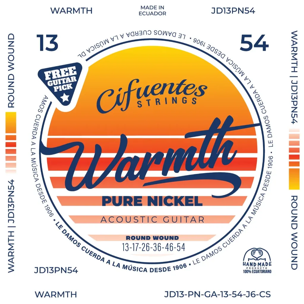 [JD13-PN-GA-13-54-J6-CS] Juego-Acustica-13-54-Warmth-Pure Nickel
