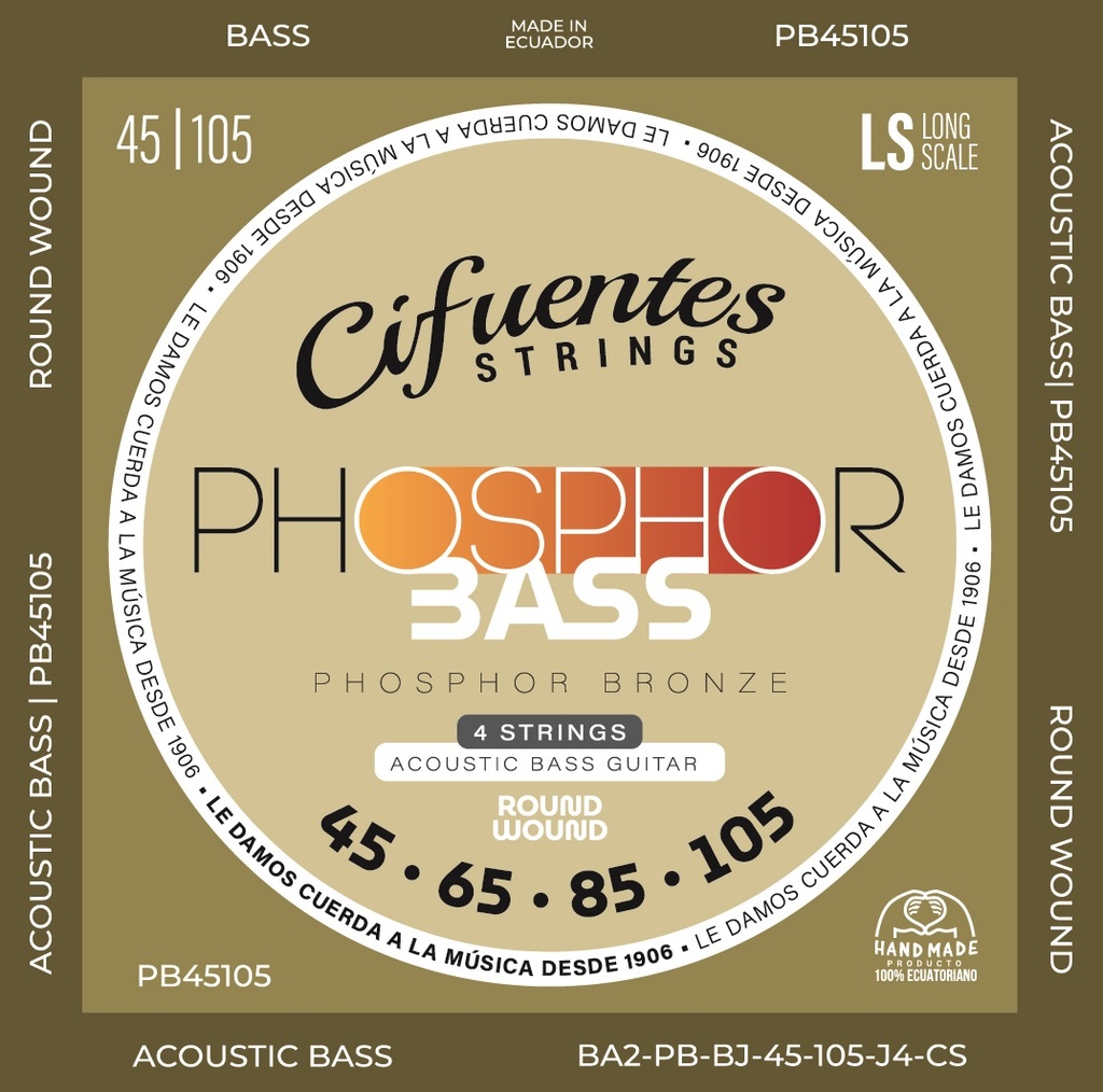 Juego-Bajo Acustico-BA1-45-105-Phosphor Bronze