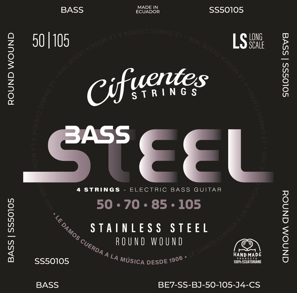 [BE7-SS-BJ-50-105-J4-CS] Juego-Bajo Electrico-BE7-50-105-Steel