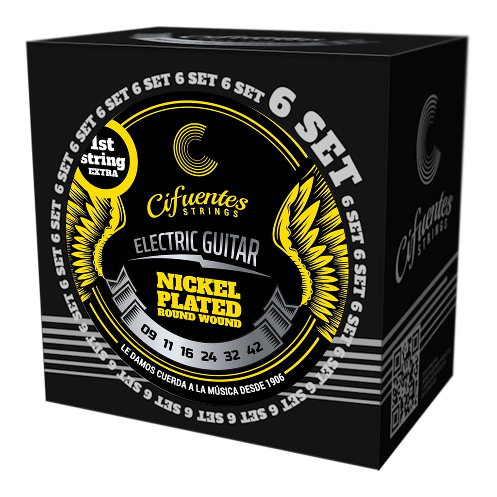 [AC9-NP-GE-9-42-S6-CS] Set 6-Electrica-09-42-Nickel Plated