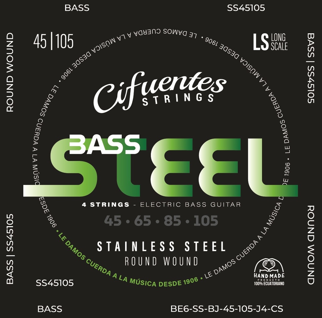 [BE6-SS-BJ-45-105-J4-CS] Juego-Bajo Electrico-BE6-45-105-Steel