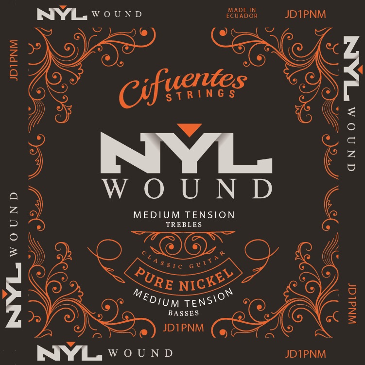 [JD1-PN-GC-TM-J6-CS] Juego-Clasica-Nylon-Wound-Pure Nickel-Medium Tension