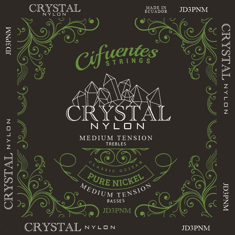 [JD3-PN-GC-TM-J6-CS] Juego-Clasica-Crystal Nylon-Pure Nickel-Medium Tension