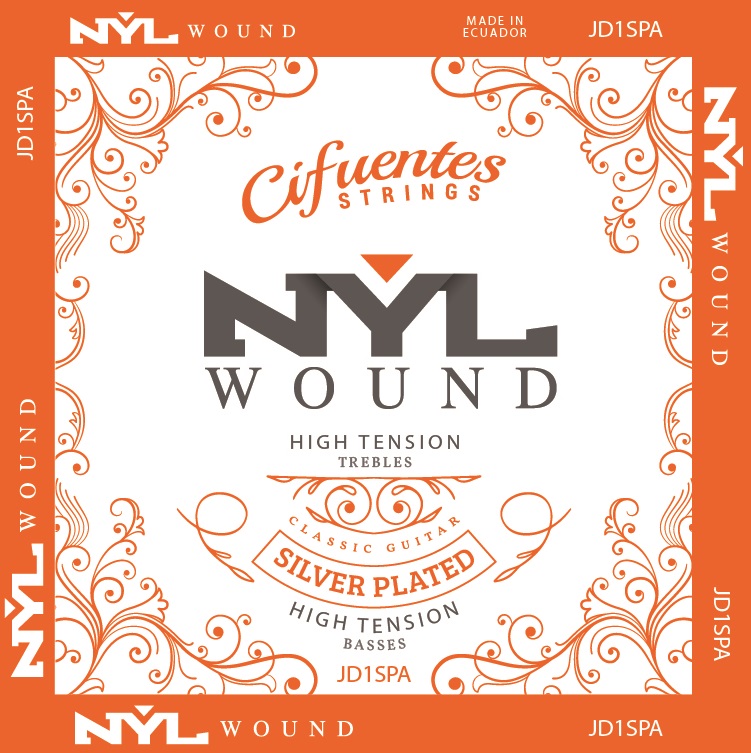 [JD1-SP-GC-TA-J6-CS] Juego-Clasica-Nylon-Wound-Silver Plated-High Tension