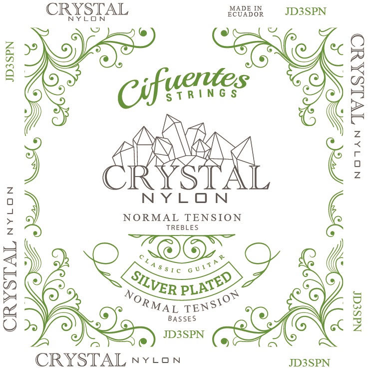 [JD3-SP-GC-TN-J6-CS] Juego-Clasica-Crystal Nylon-Silver Plated-Normal Tension