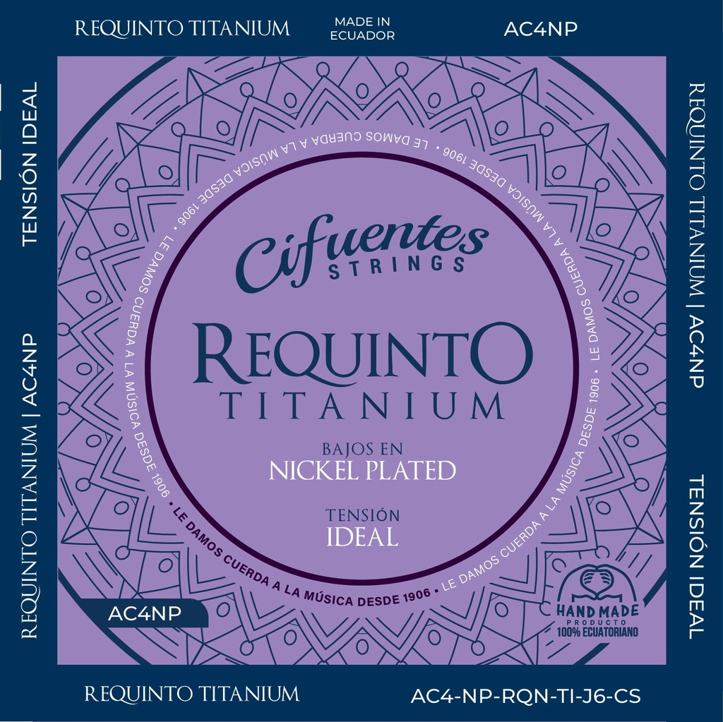 [AC4-NP-RQN-TI-J6-CS] Juego-Requinto-AC4-TI-Nickel Plated