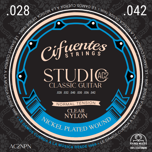 [AC2-NP-GC-TN-J6-CS] Juego-Clasica-Studio AC2-Nickel Plated-Normal Tension