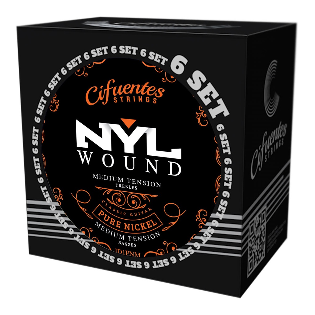 Set 6-Clasica-Nylon-Wound-Pure Nickel-Medium Tension