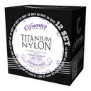 Set 12-Clasica-Titanium Nylon-Silver Plated-Normal Tension