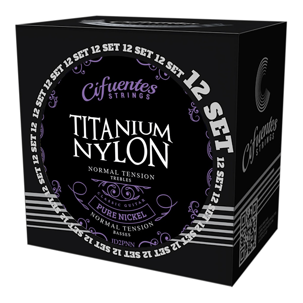 [JD2-PN-GC-TN-S12-CS] Set 12-Clasica-Titanium Nylon-Pure Nickel-Normal Tension