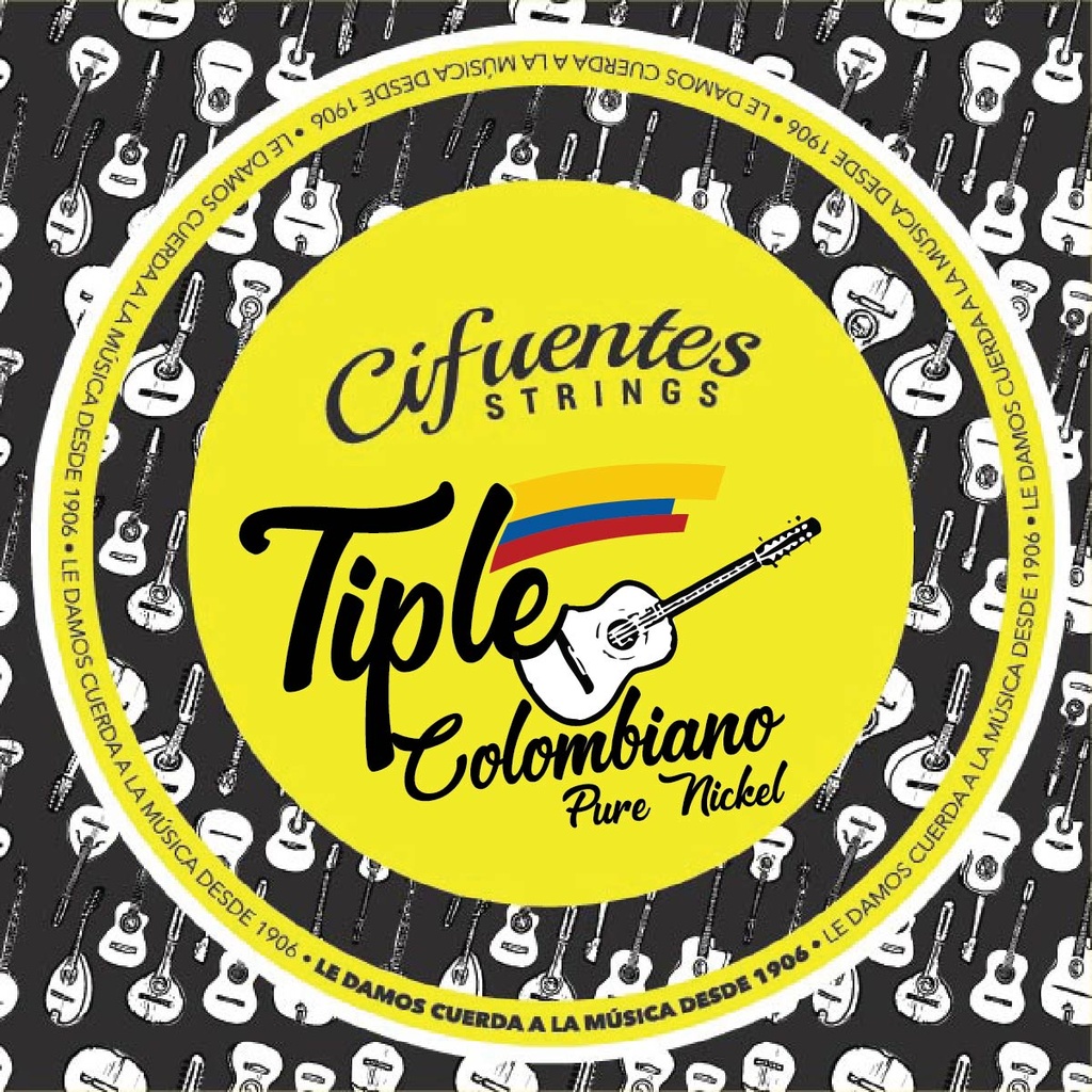 [TC1-PN-FLK-9-26-J12-CS] Juego-Tiple Colombiano-Puro Niquel-09-26