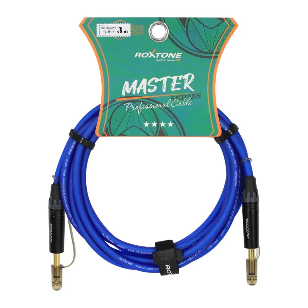 [CBI-1PLGA-MGJJ110L0030-RXT] Cable Para Instrumento-1 Plug 6.3mn 3M Azul-Roxtone