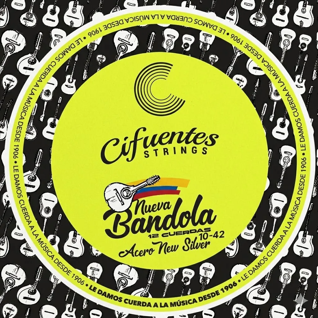 [BNDL7-NS-FLK-10-42-J12-CS] Juego-Nueva Bandola-New Silver-10-42 Nucleo Acero